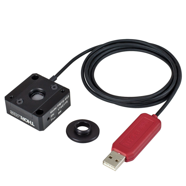 Thorlabs PM16-405 Компактний USB-вимірювач оптичної потужності з датчиком (100мкВт-5Вт, 90нм-20мкм)
