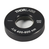 Thorlabs AQWP05M-600 ахроматична чвертьхвильова пластина в кріпленні Ø1/2", Ø1" Mount, 400 - 800 nm