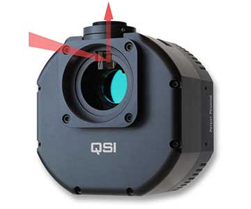 QSI 683WSG відеокамера монохромна CCD з колесом 5 фільтрів та позаосьовою направляючою, 8.6MP, 5.4мкм, Kodak KAF8300, Mono