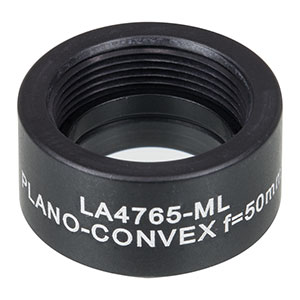 Thorlabs LA4765-ML плоско-випукла сферична лінза, UVFS, Ø12.7mm, f=50.0mm, AR Coating: Uncoated з кріпленням SM05