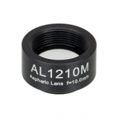 Thorlabs AL1210M асферична лінза в різьбовому корпусі, S-LAH64, Ø12.5 mm, f=10 mm, NA=0.55, Uncoating