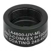 Thorlabs LA4600-UV-ML плоско-випукла сферична лінза, UVFS, Ø12.7mm, f=100.0mm, AR Coating: 245-400nm з кріпленням SM05