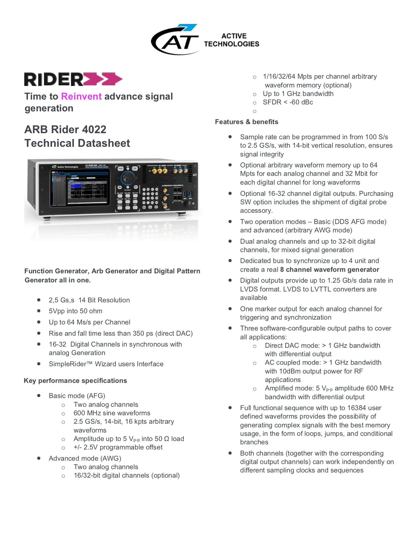 Технічна документація ARB Rider 4022