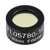 Thorlabs FL05780-10 лазерний лінійний фільтр, Ø1/2", CWL = 780 ± 2 nm, FWHM = 10 ± 2 nm
