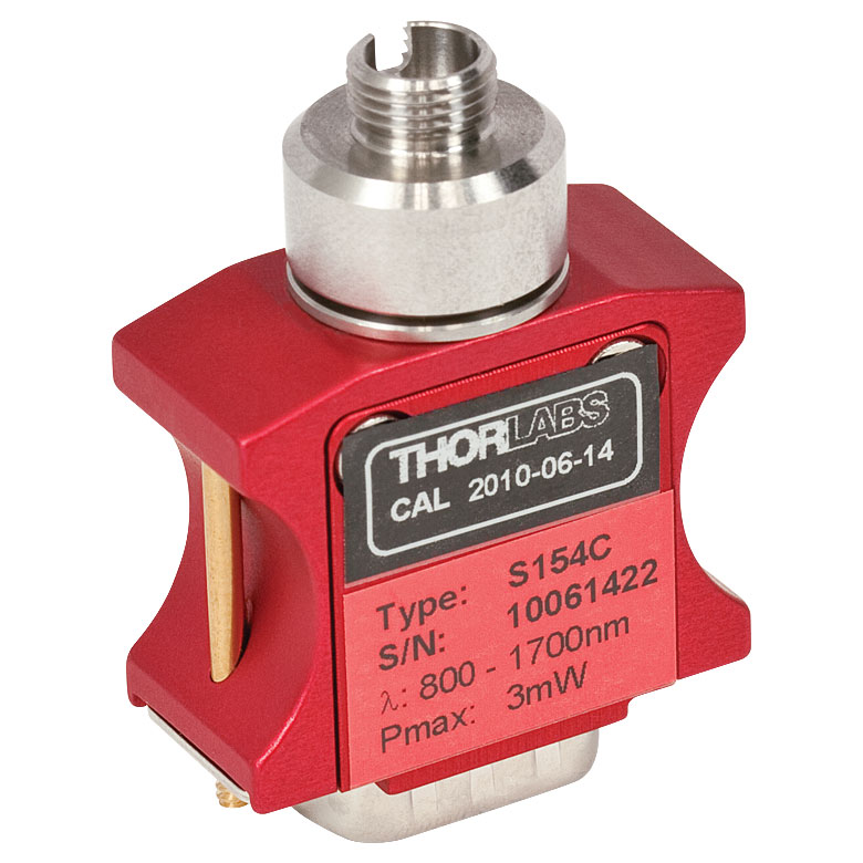 Thorlabs S154C Оптоволоконний фотодіодний датчик потужності (800-1700нм, 100пВт-3мВт)